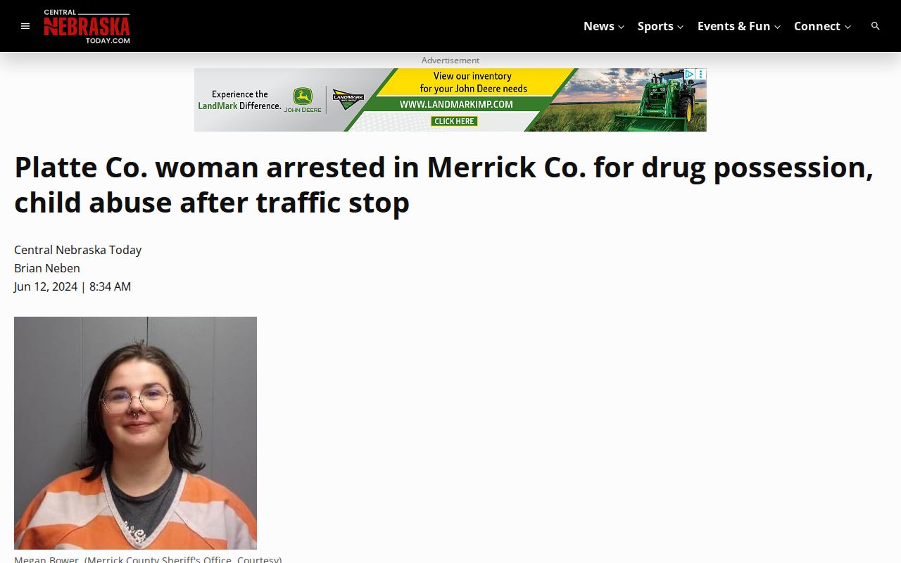 Merrick County arrest news source showing regional reporting and agency attribution