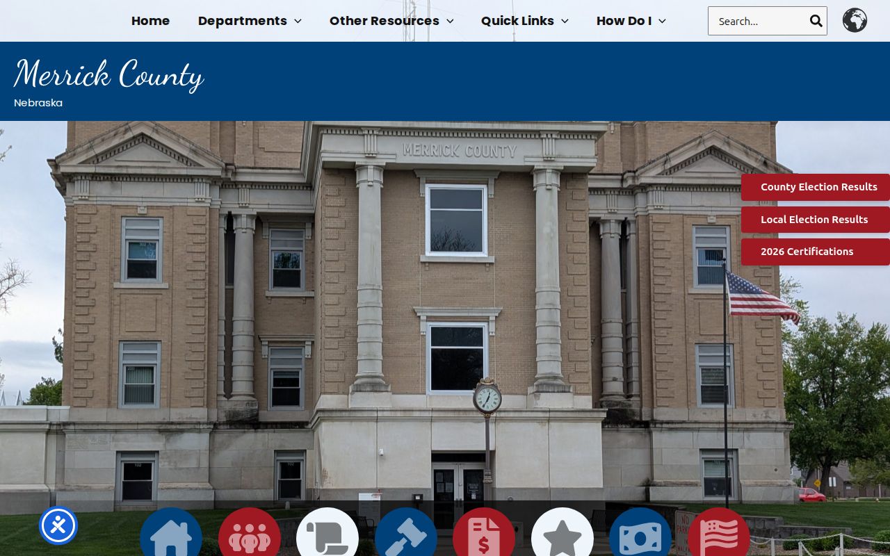 Palmer, Merrick County law-enforcement responsibility source for booking record requests